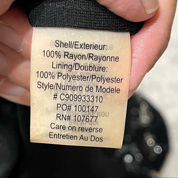 Alice + Olivia Black Embellished Neckline Dress - Picture 9 of 9